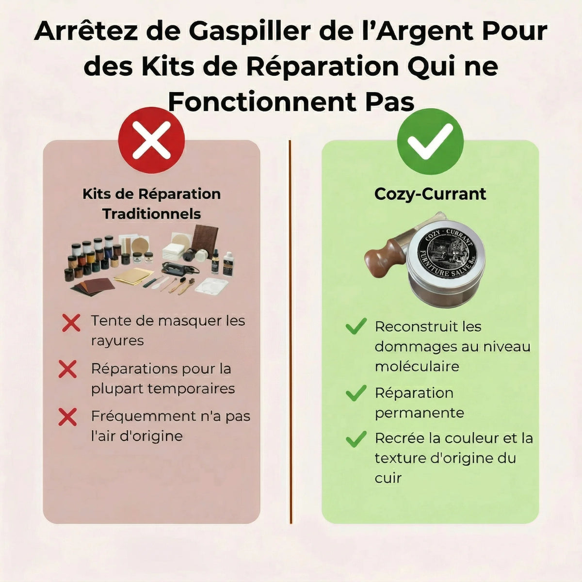 Crème pour restauration Cuir